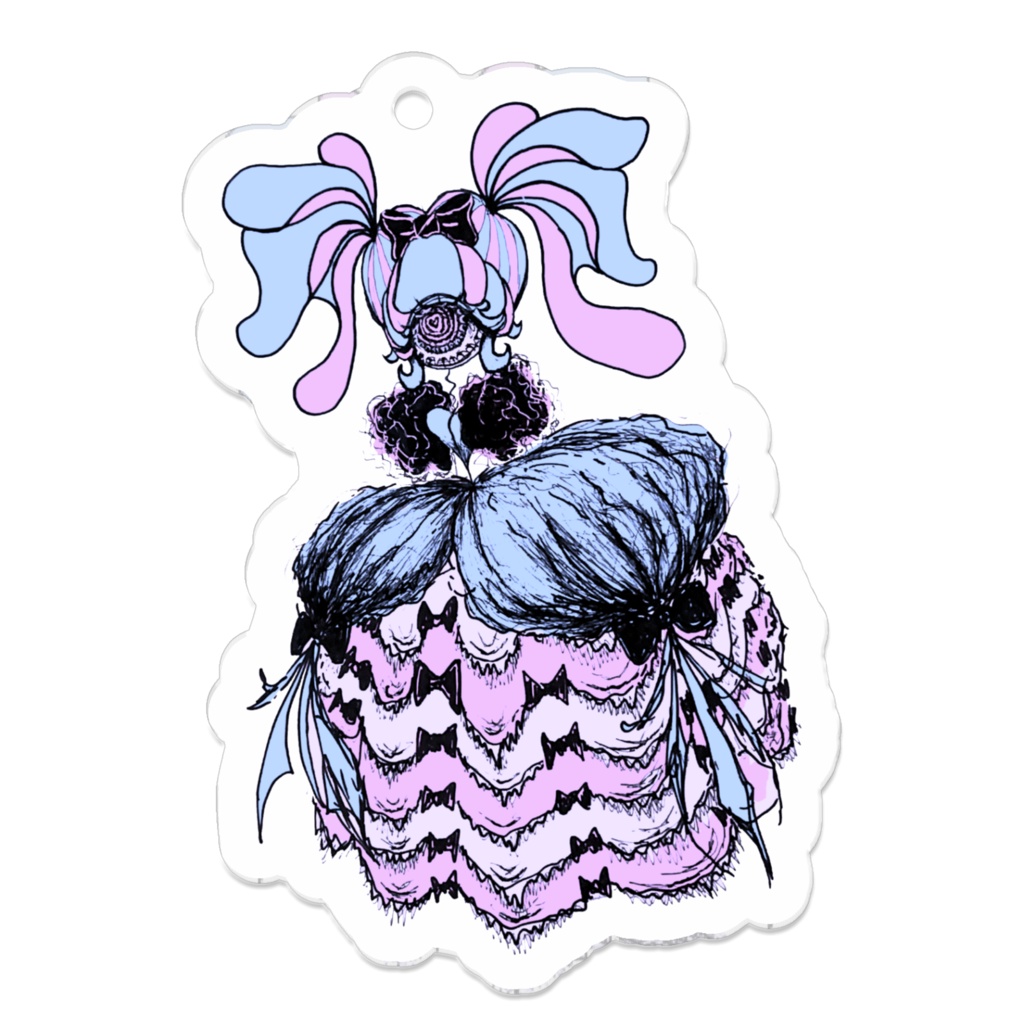単眼ちゃん♡パステルツインテ♡アクリルキーホルダー