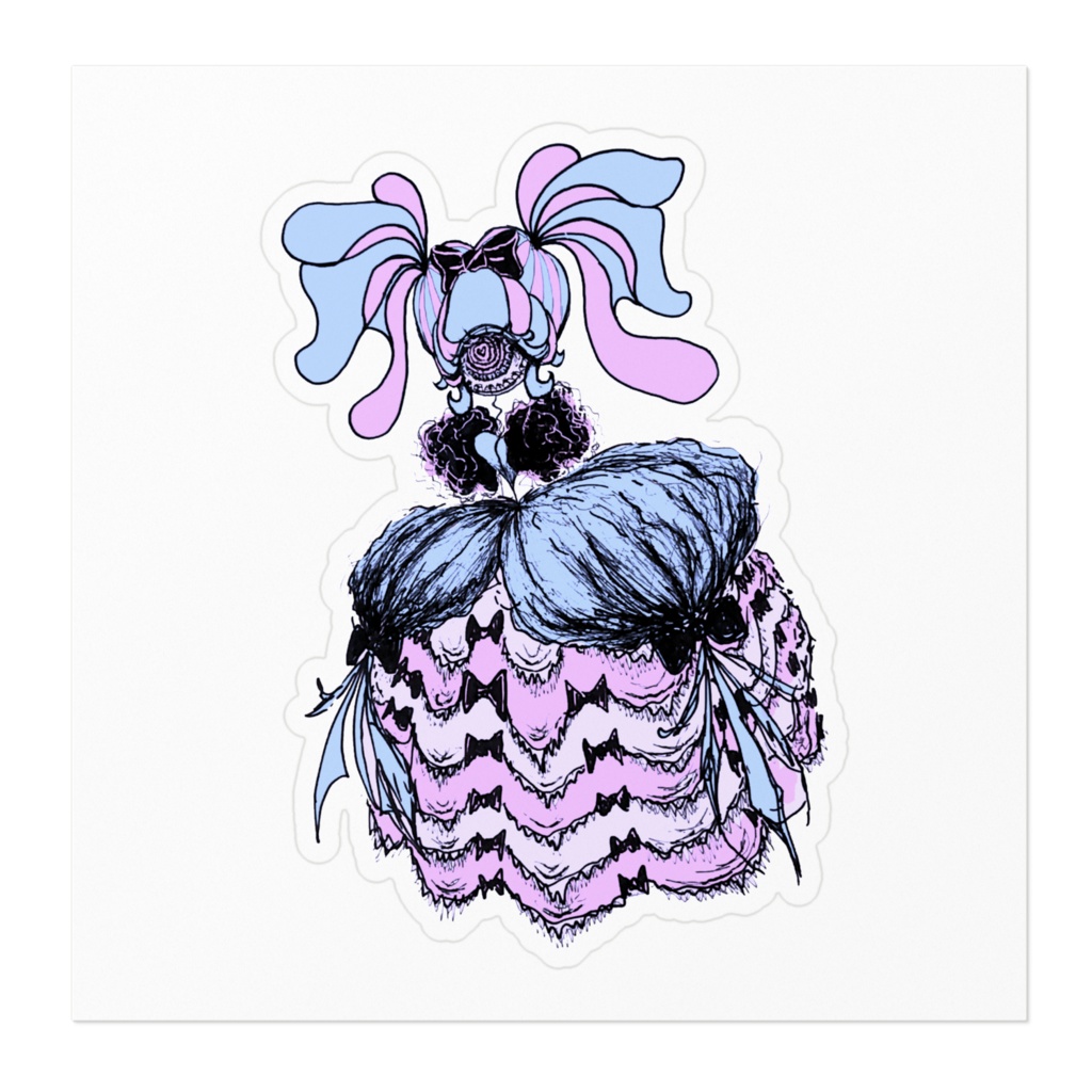 単眼ちゃん♡パステルドレス♡ステッカー