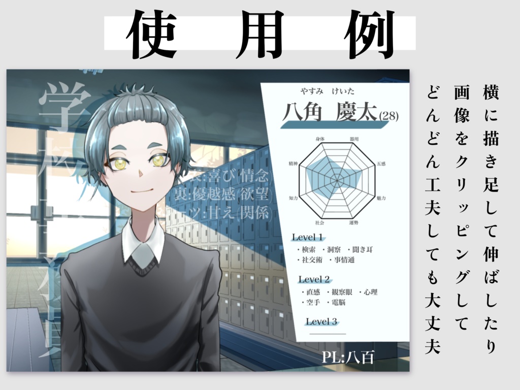 【エモクロアTRPG用】共鳴者紹介キャラシテンプレート