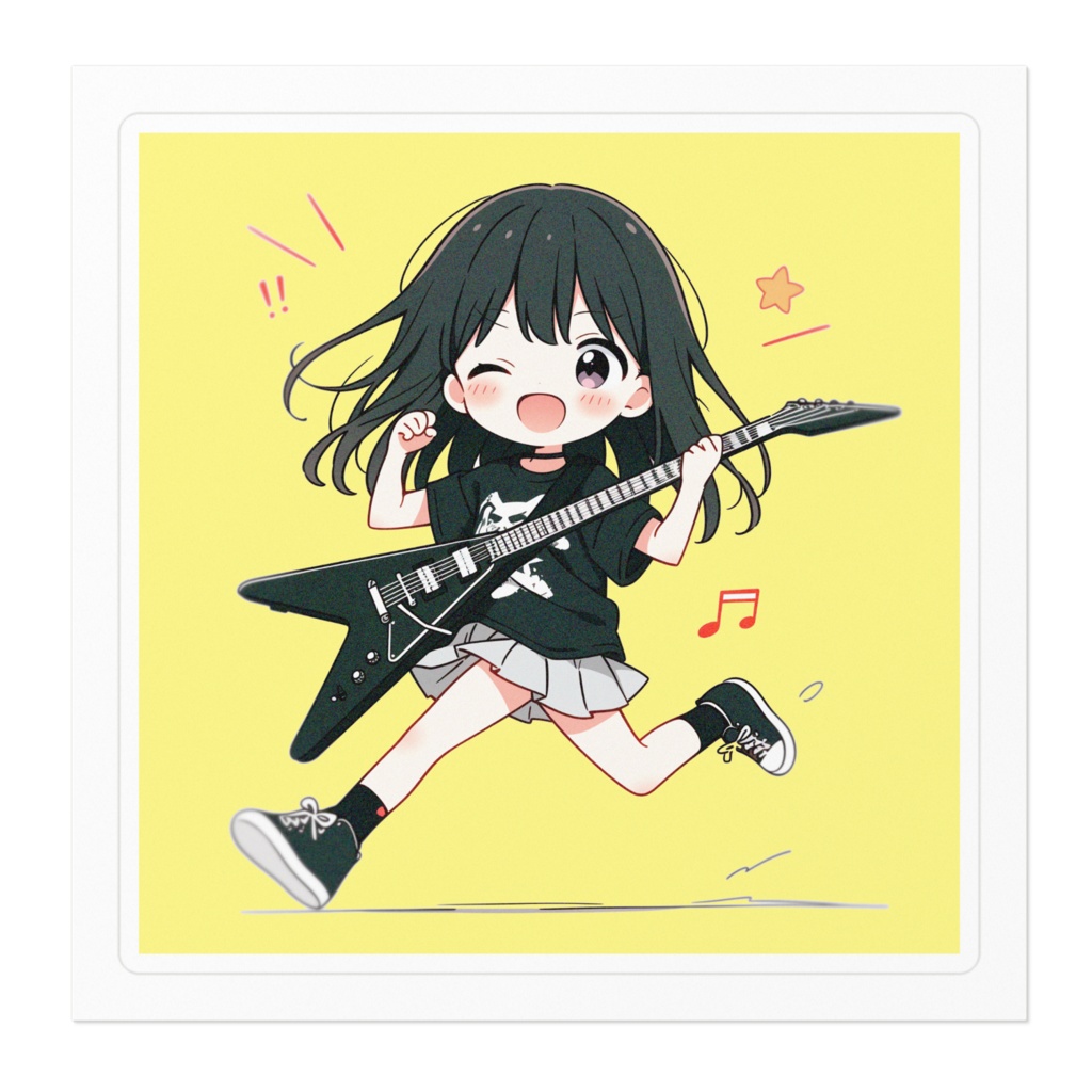 ELEMAYUステッカー(長瀬舞 yellow)