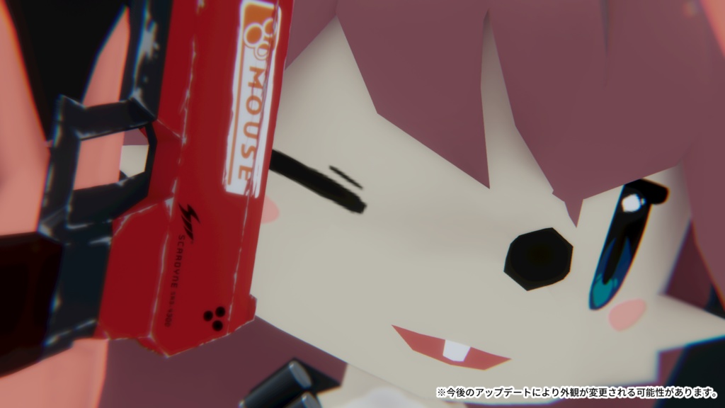 【PhysBone/Constraint対応・射撃可能アバター】緋鋼の銃撃鼠 "チズネ"