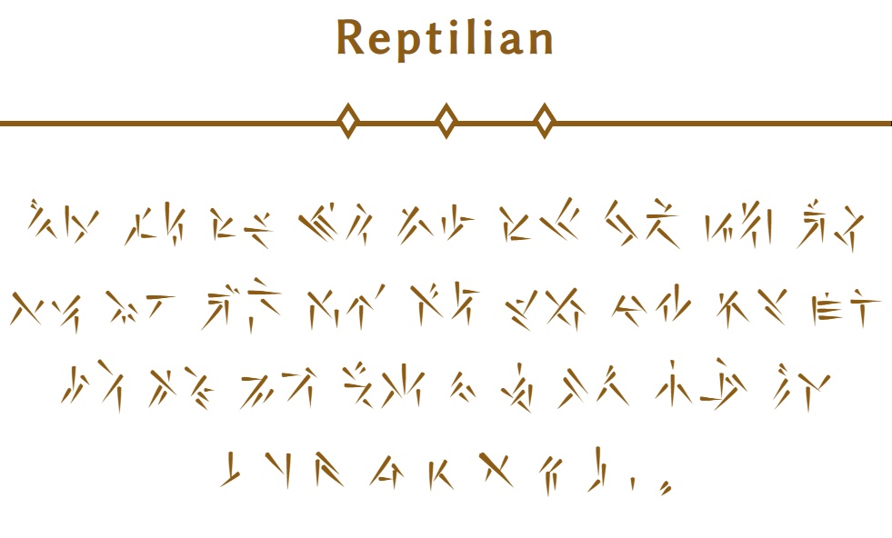 Fantasy Font | Reptilian