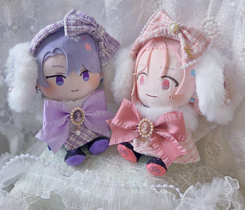 ゆきうさツイードケープ