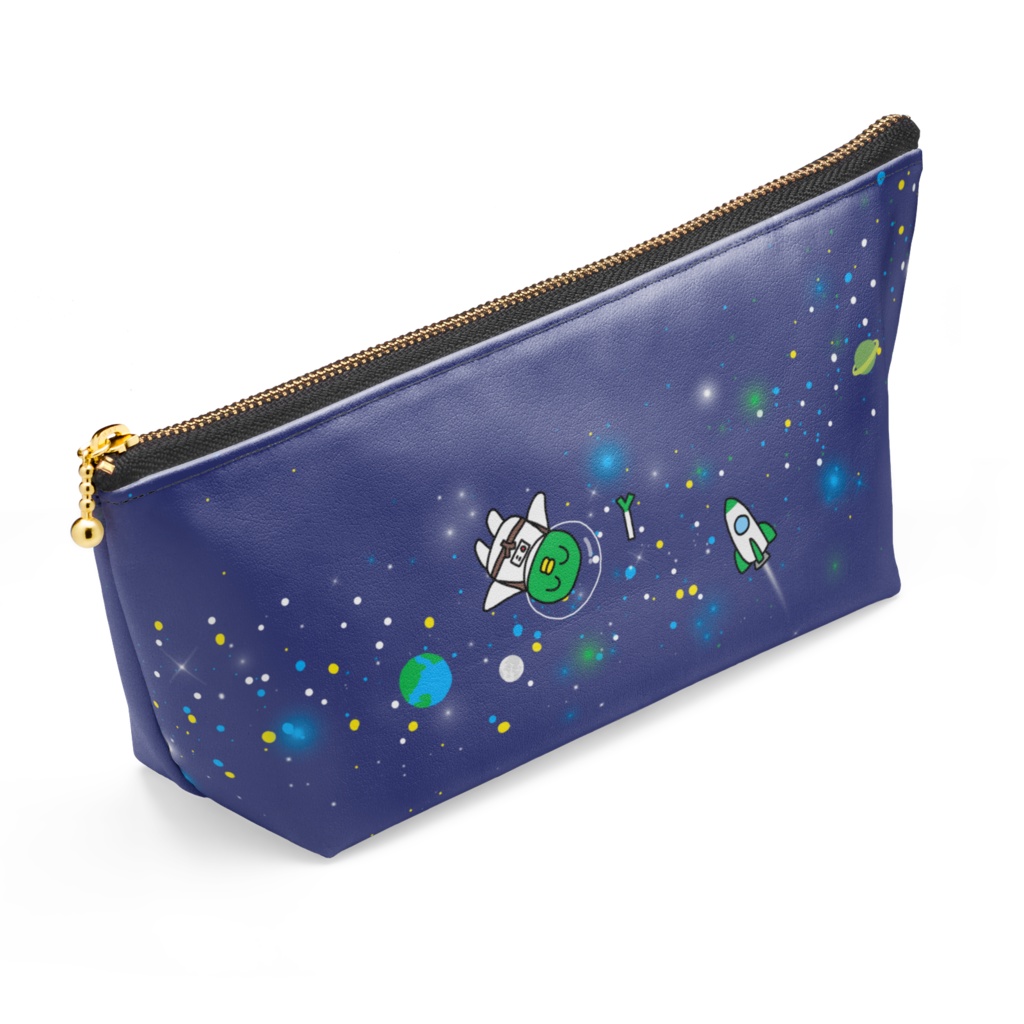 かもちゃん(宇宙)レザーポーチ