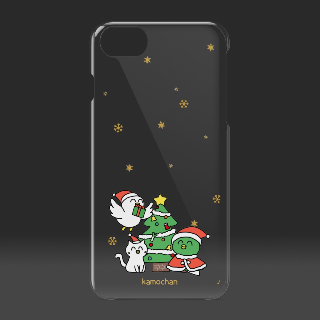かもちゃん クリスマス クリアiPhoneケース