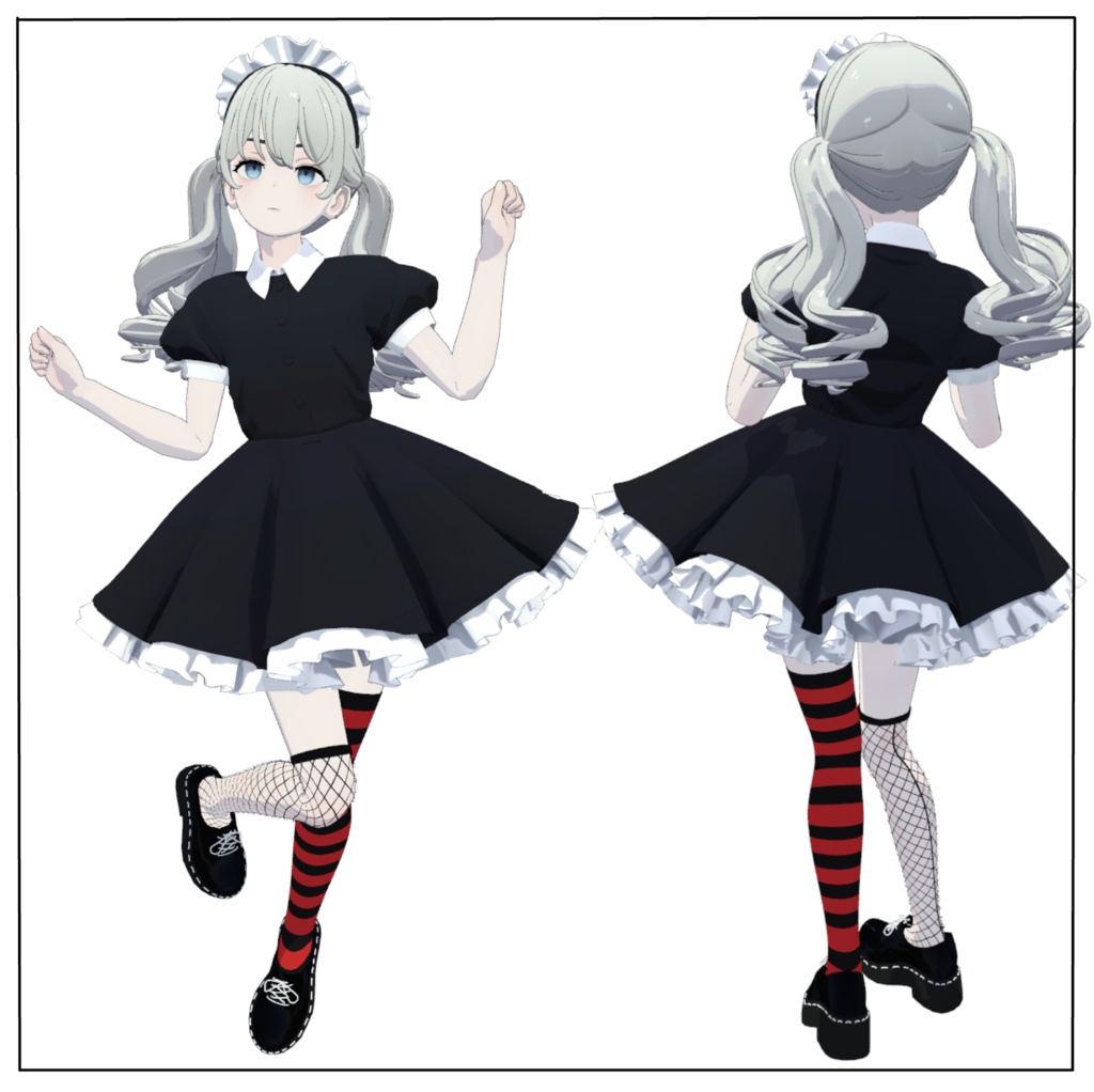 Fishnet tights & border socks for Grus