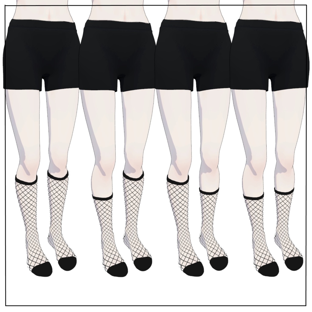 Fishnet tights & border socks for Grus