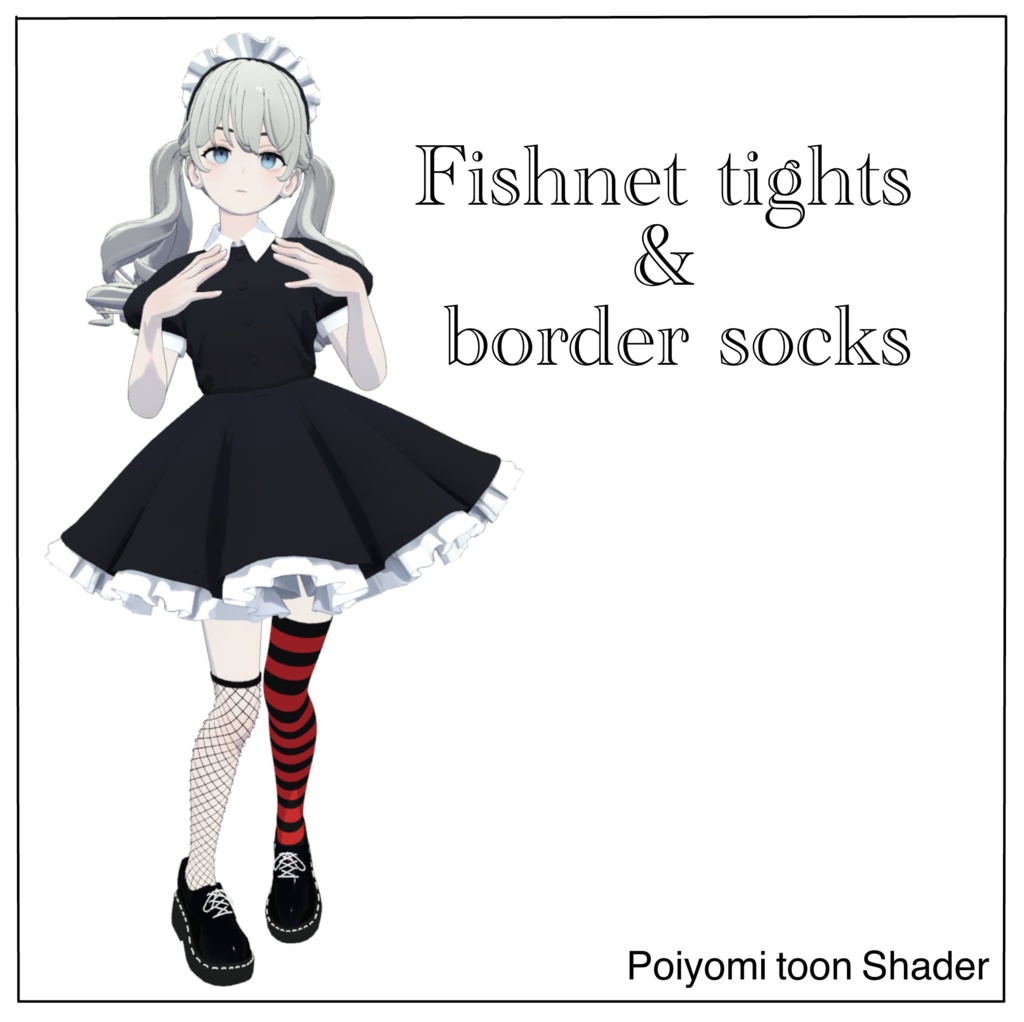 Fishnet tights & border socks for Grus 