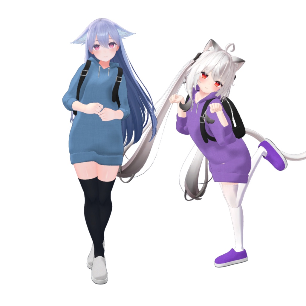 【8アバター対応】casual hoodie coordination