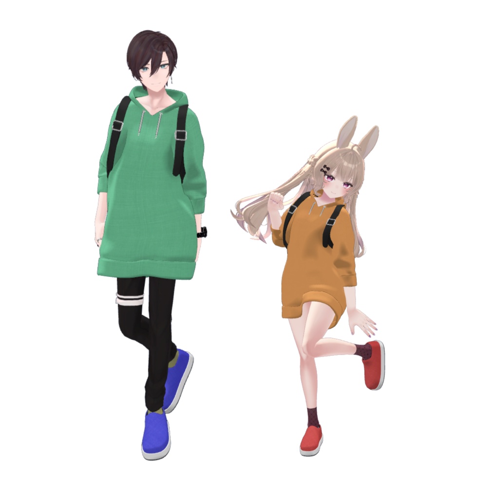 【8アバター対応】casual hoodie coordination
