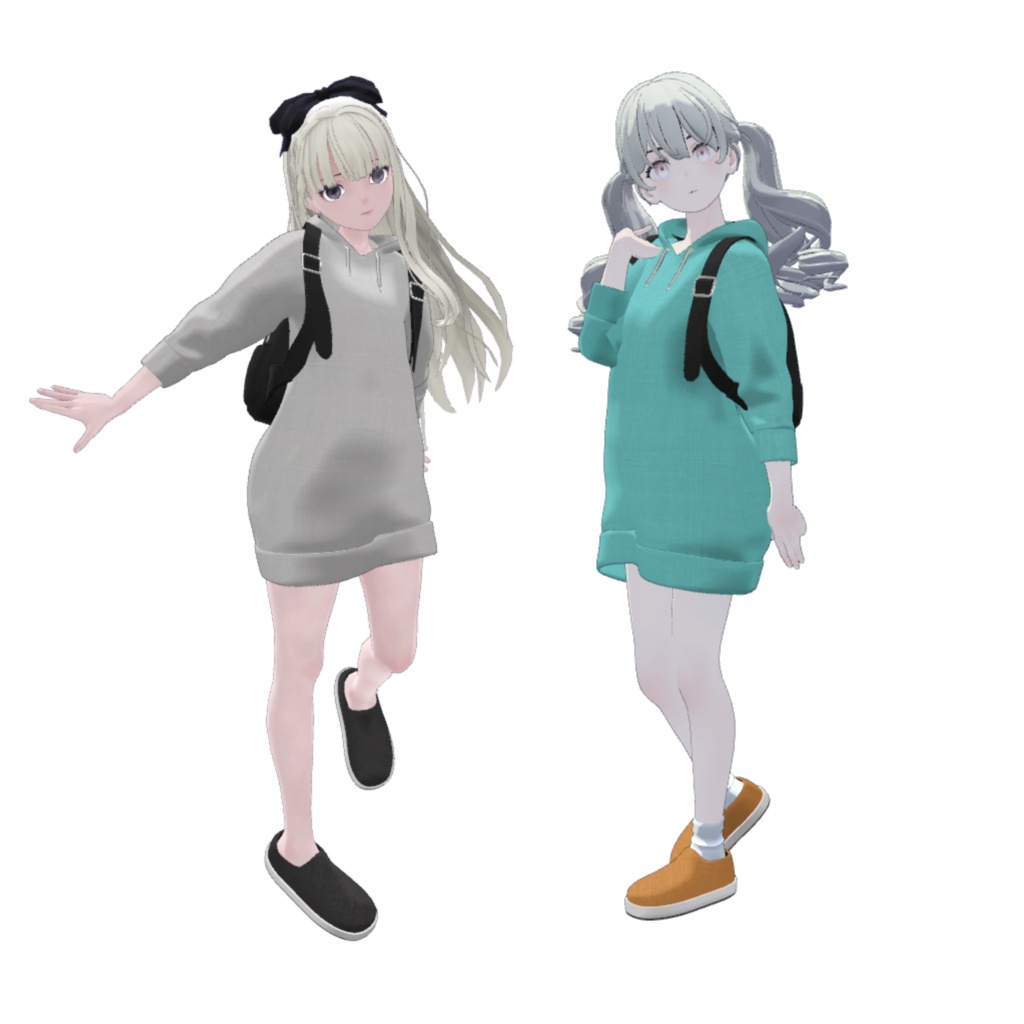 【8アバター対応】casual hoodie coordination