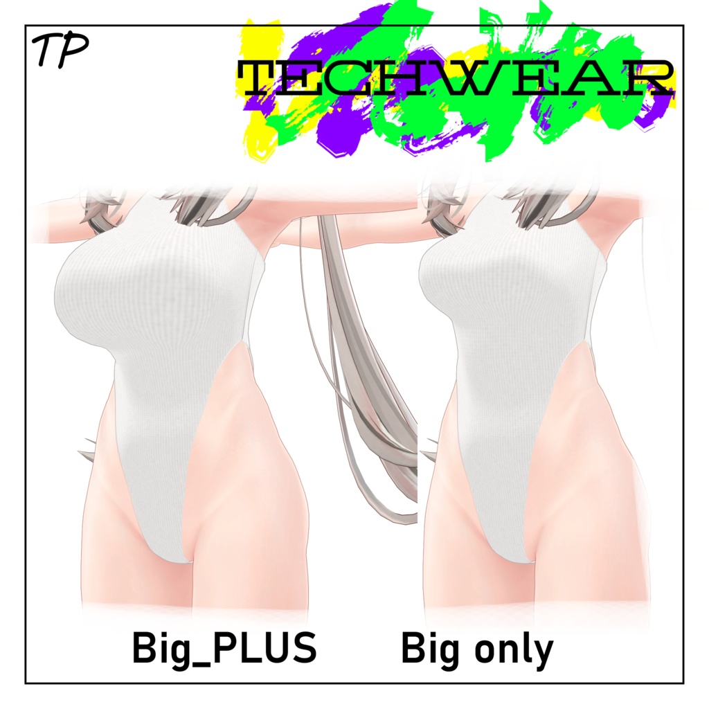 【マヌカちゃん用】Tech wear with prosthetic leg 【左右義足付き】