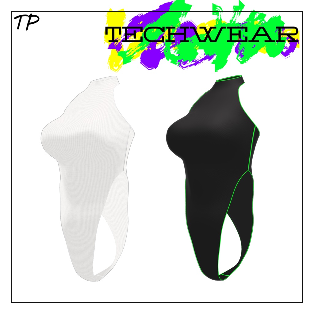 【マヌカちゃん用】Tech wear with prosthetic leg 【左右義足付き】