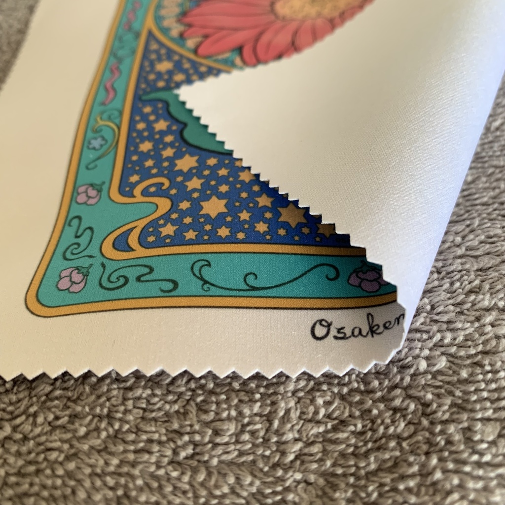 メガネ拭き-マイクロファイバークロス《陽気なガーベラ》