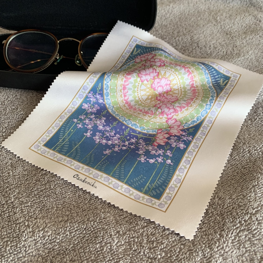 メガネ拭き-マイクロファイバークロス《春の野花》