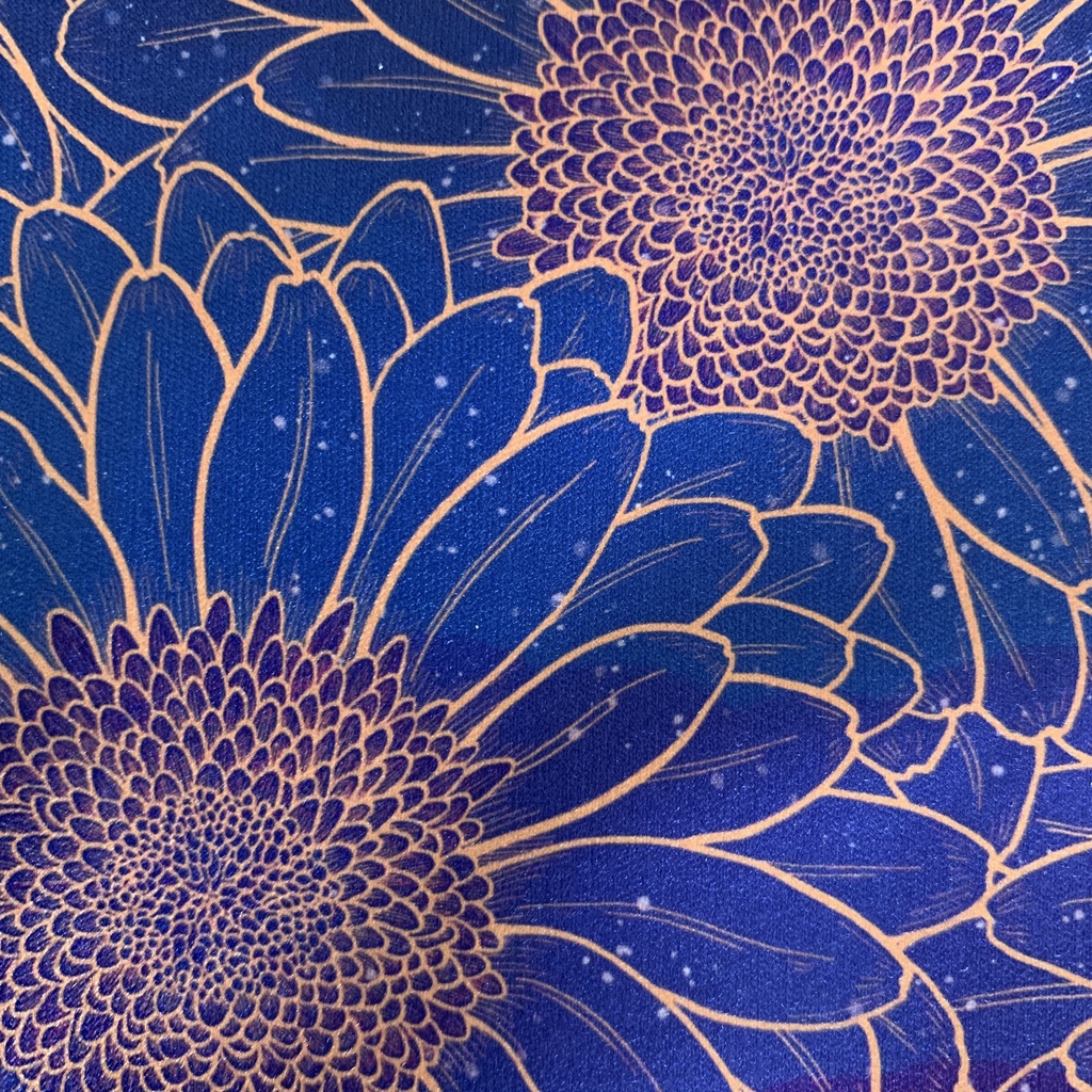 メガネ拭き-マイクロファイバークロス《夜空色のガーベラ》