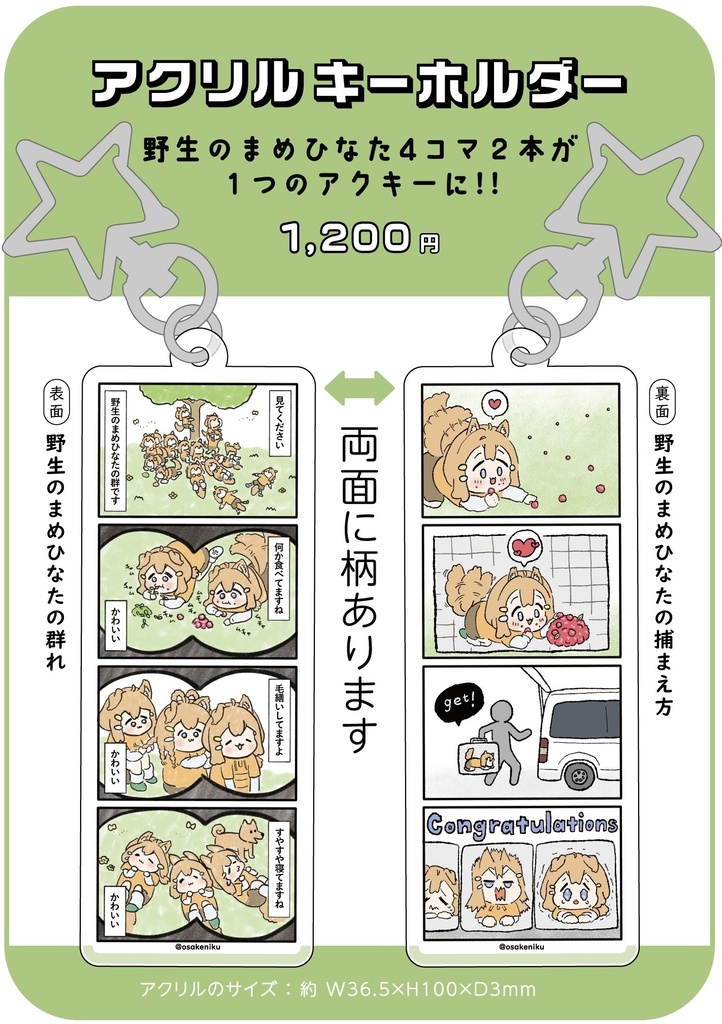 頒布終了【アクキー】野生のまめひなたの4コマ漫画