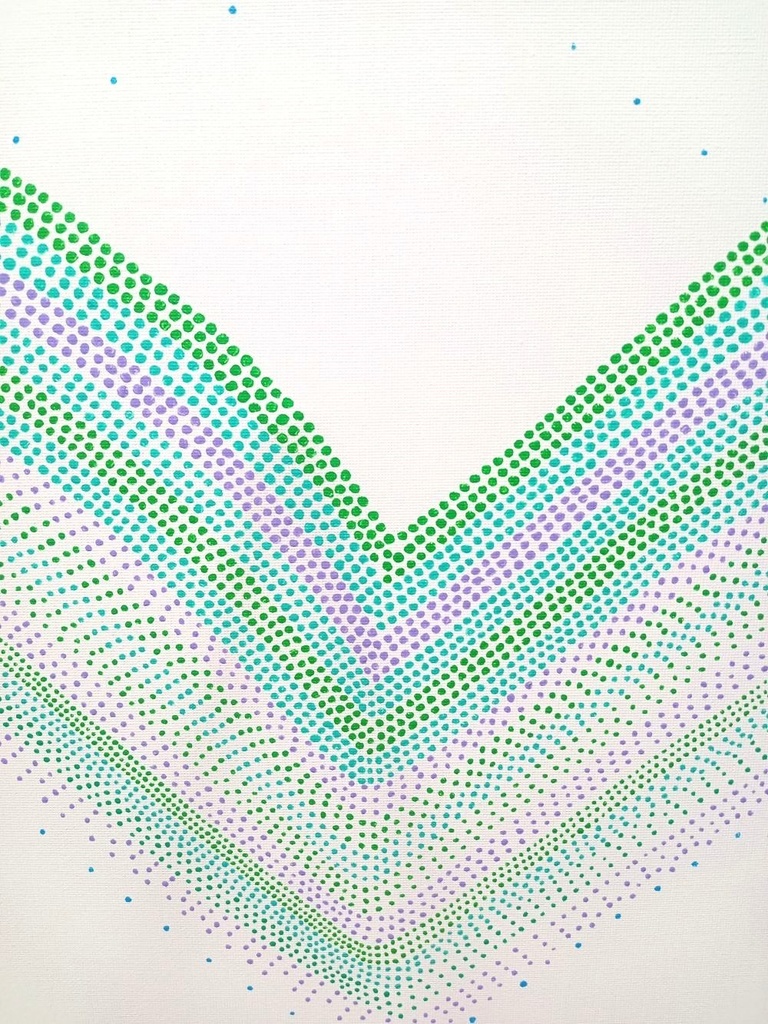 【原画】題「観客席の大観客」キャンバス アクリル画 F6サイズ 410X318mm