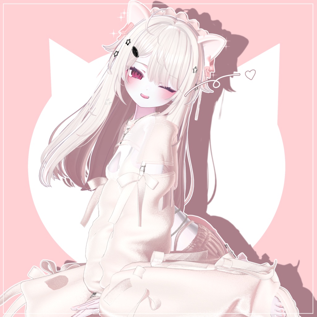 ₊⁺ ♥ Neko Frill Lace cap :: 猫フリルレースキャップ ♥ ‧₊