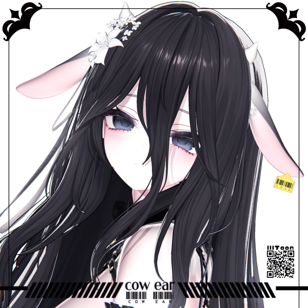‎૮ 【6 アバター対応】 Cow Ear :: 牛の耳 ა