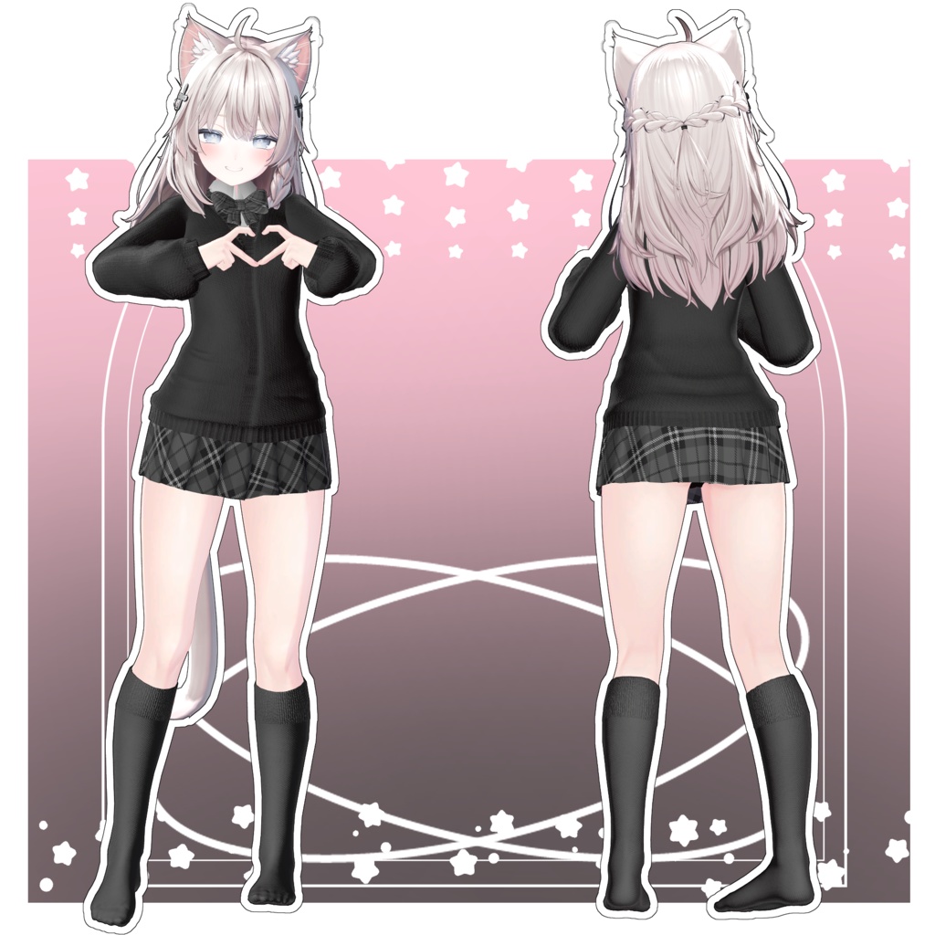 💕【9アバター対応】 Knit School Uniform 💕 【VRCHAT】