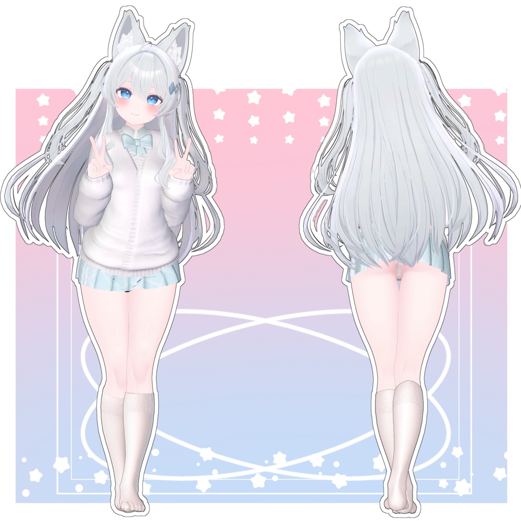 💕【9アバター対応】 Knit School Uniform 💕 【VRCHAT】