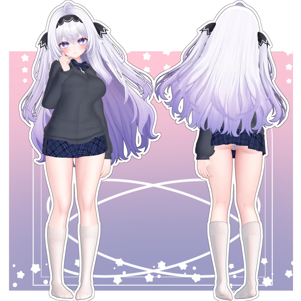 💕【9アバター対応】 Knit School Uniform 💕 【VRCHAT】