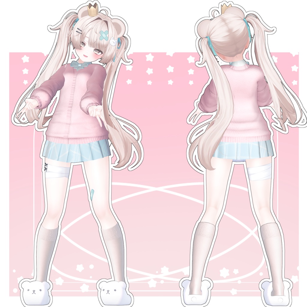 💕【9アバター対応】 Knit School Uniform 💕 【VRCHAT】