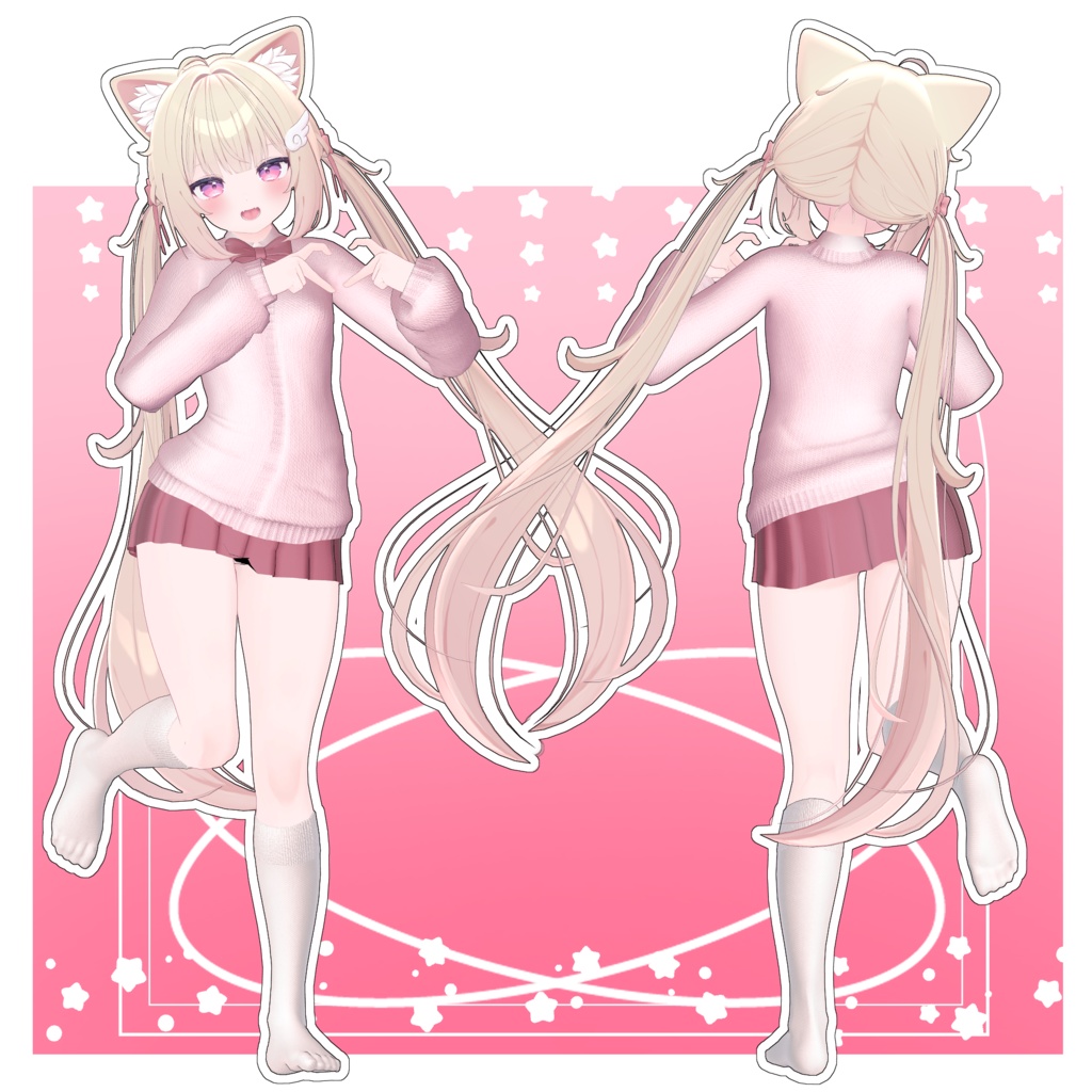 💕【9アバター対応】 Knit School Uniform 💕 【VRCHAT】