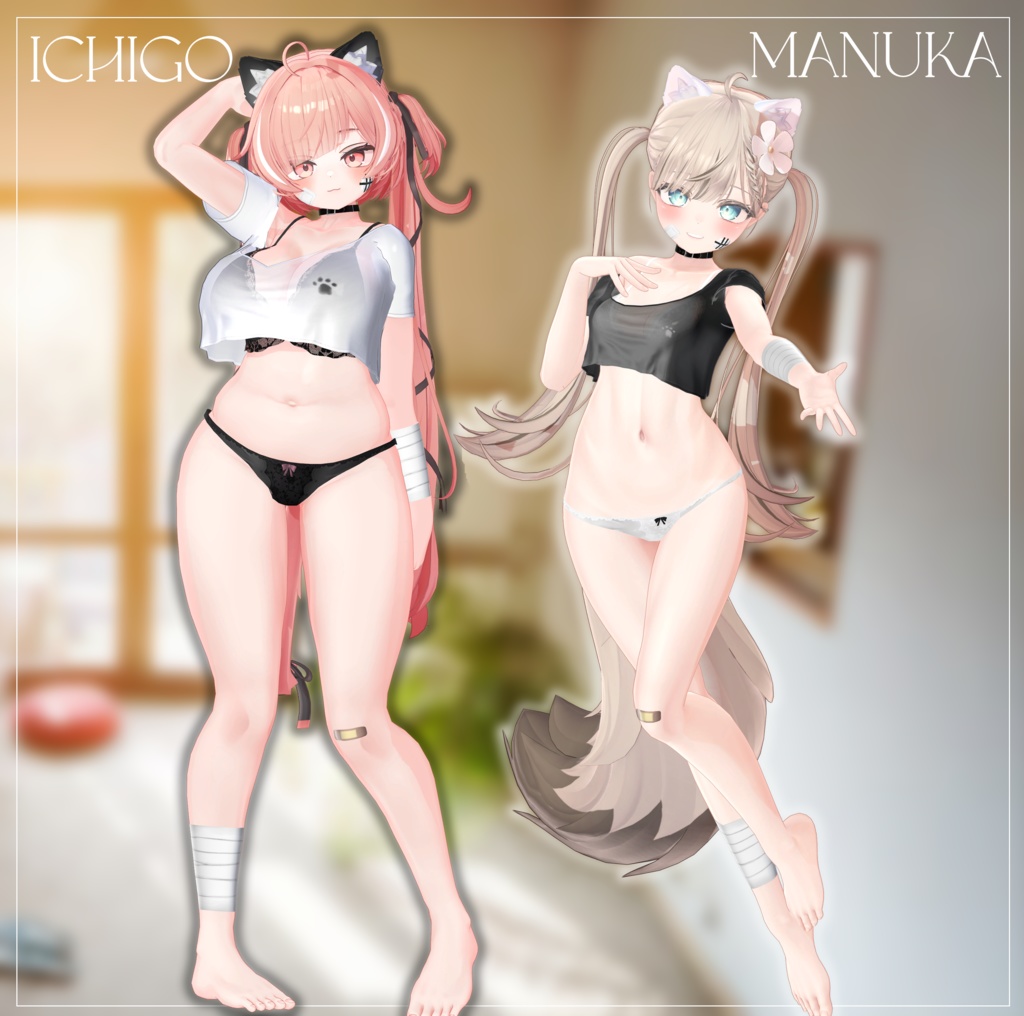 【13アバター対応】 Kitty Crop Shirt ₍=^・ω・^=₎っ 【VRCHAT】