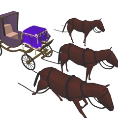 馬車(馬3パターン付)