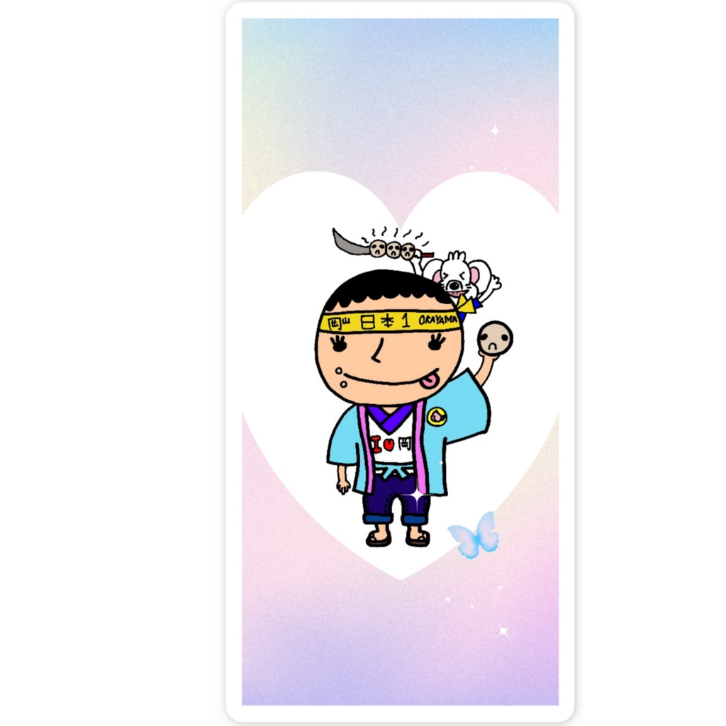 桃多郎 スマホステッカー