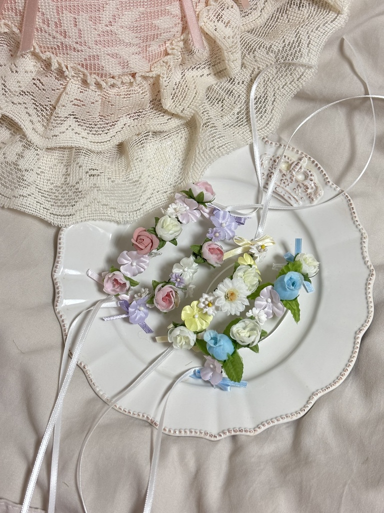 ドールサイズの花かんむり