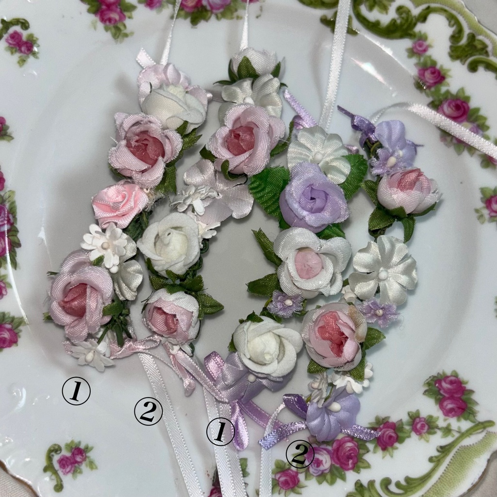 ドールサイズの花かんむり