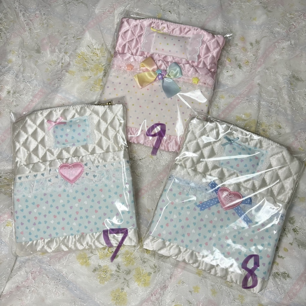 おひるねお布団ポーチ(♡★柄)