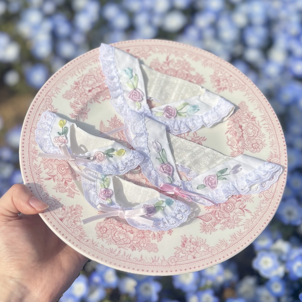 ●7月再販予定●お花の刺繍つけえり