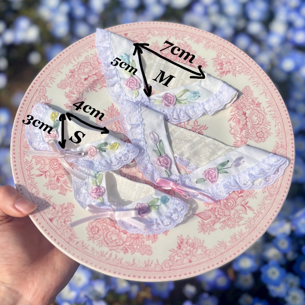 お花の刺繍つけえり