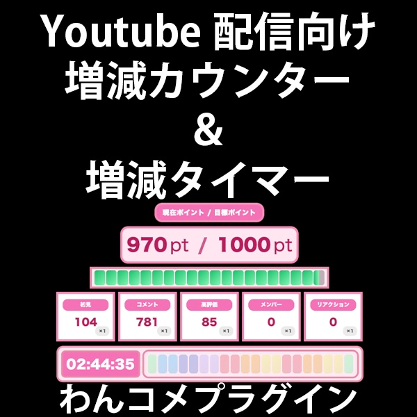 カウンター&タイマープラグイン for わんコメ(OneComme)