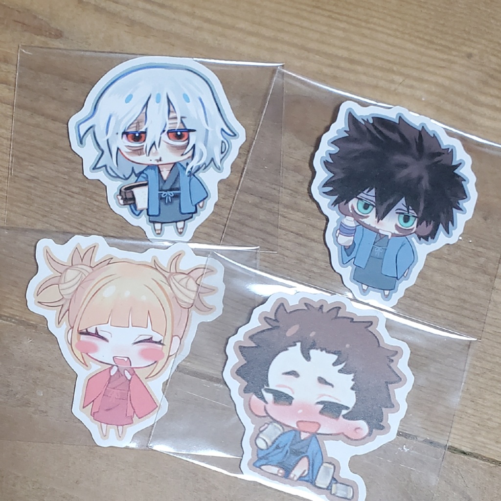 ヴィラン連合温泉ver. 4枚セットシール