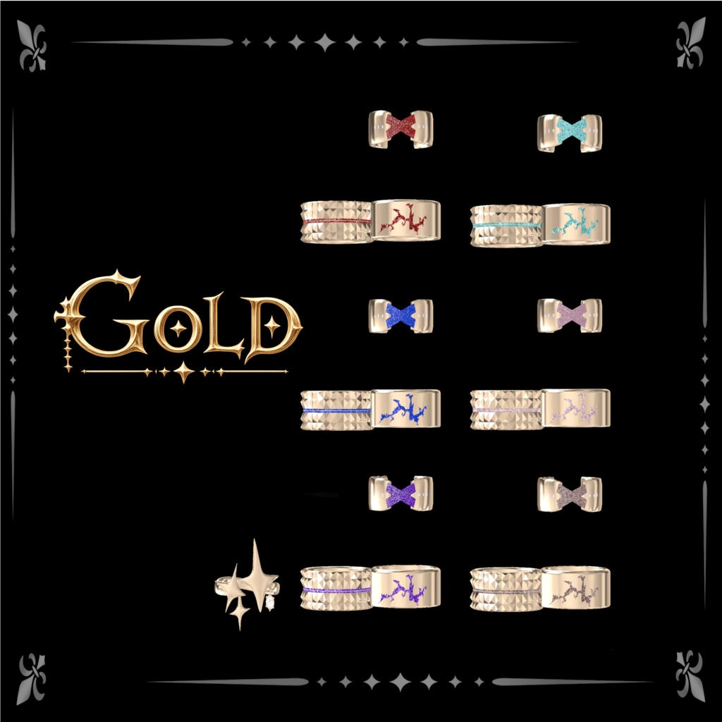 🌴SUMMER SALE🌴LUNEXIA VOID – Ring Set (4 Types) 30+1 Colors Included