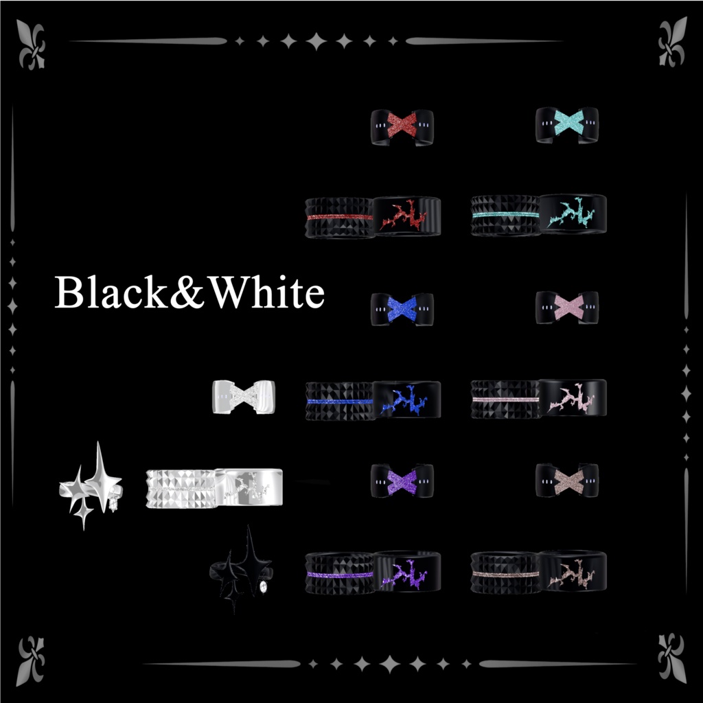 🌴SUMMER SALE🌴LUNEXIA VOID – Ring Set (4 Types) 30+1 Colors Included