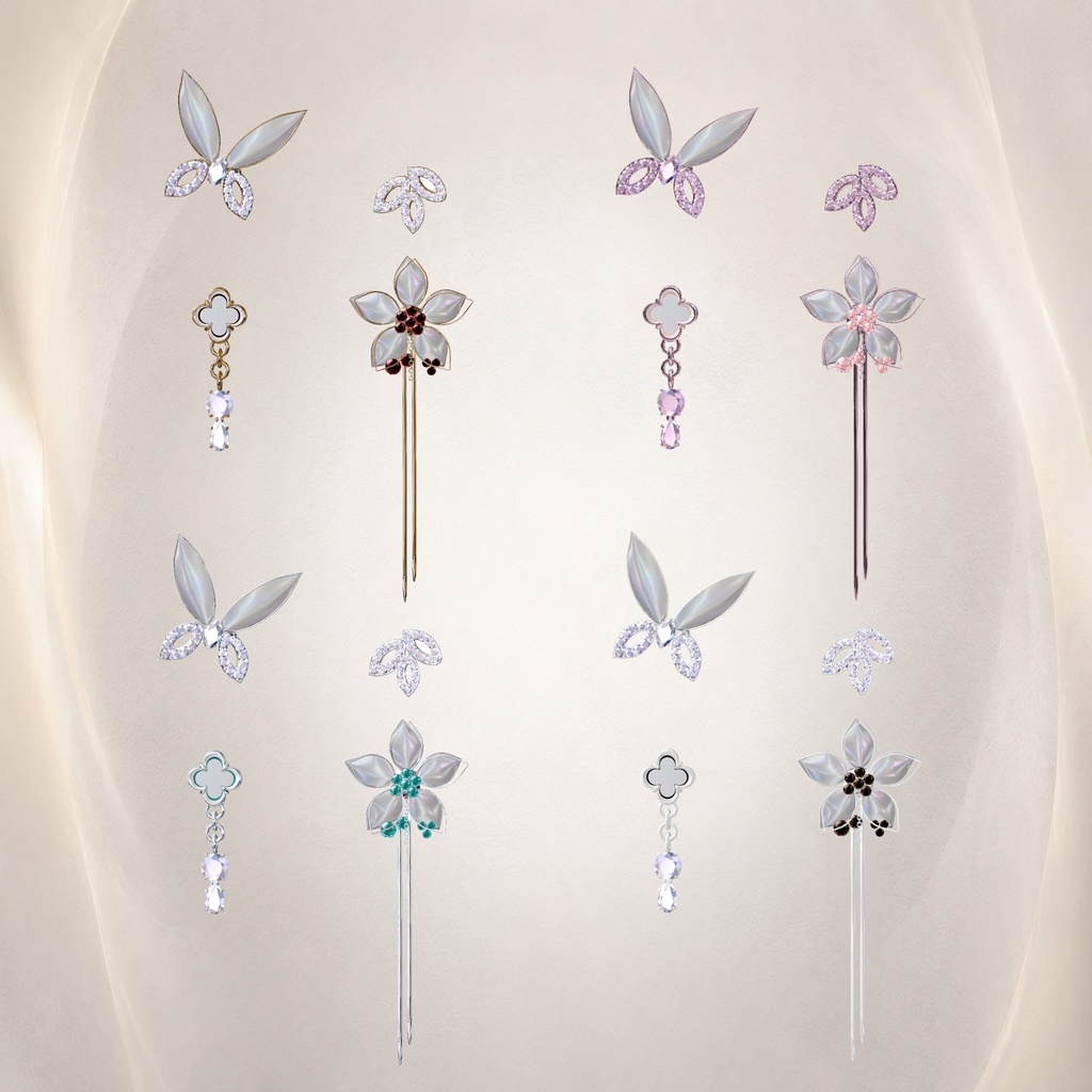 【VRChat対応】【発売記念3Days Sale】9月2日 23:59まで AURELIA BLOOM – Ear Jewelry Set