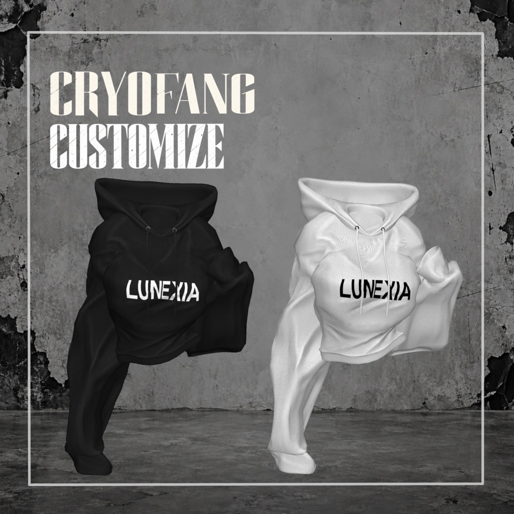【VRChat対応|発売記念24時間限定500円】CRYO FANG – Hoodie / Pants / Shoes Set