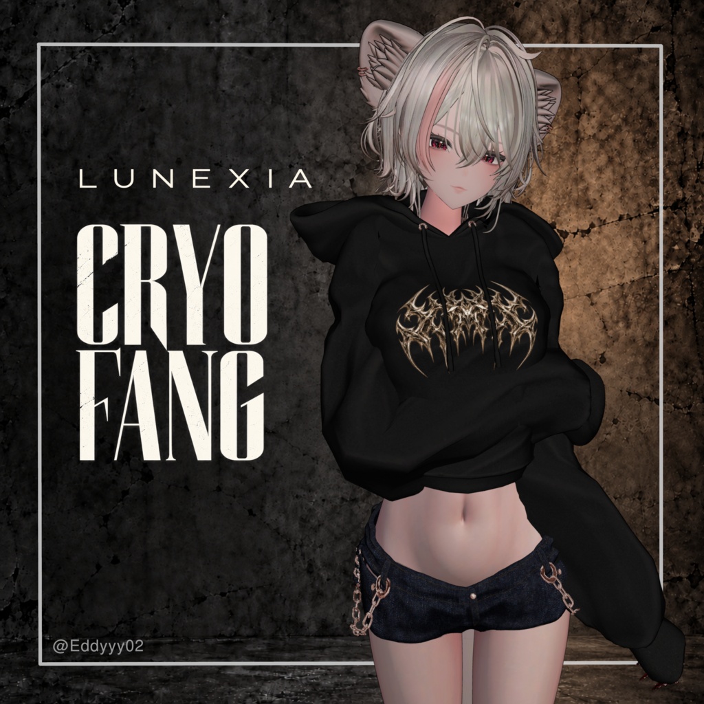 【VRChat対応|発売記念24時間限定500円】CRYO FANG – Hoodie / Pants / Shoes Set