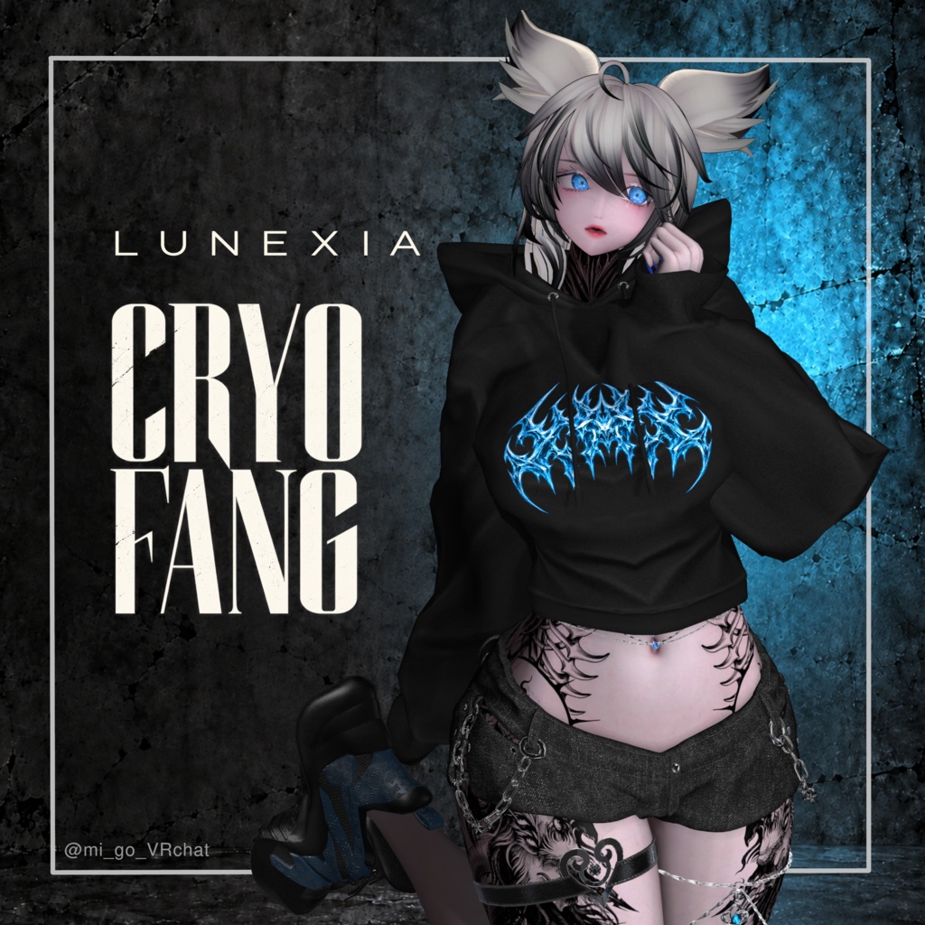 【VRChat対応|発売記念24時間限定500円】CRYO FANG – Hoodie / Pants / Shoes Set
