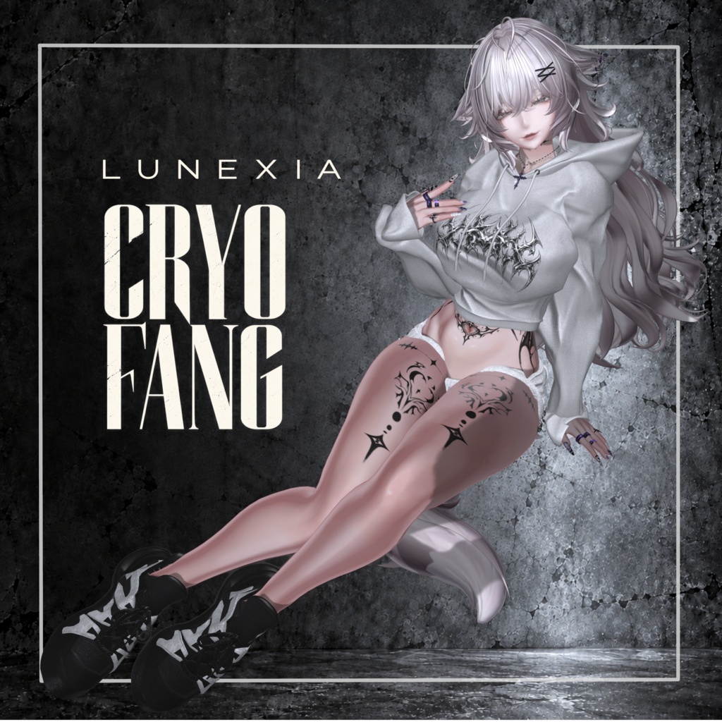 【VRChat対応|発売記念24時間限定500円】CRYO FANG – Hoodie / Pants / Shoes Set