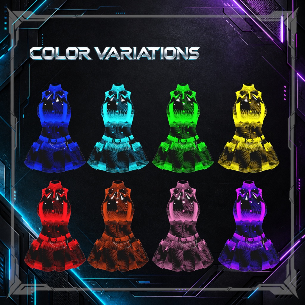 【VRChat対応】CYBER FLUX – Animated Material –