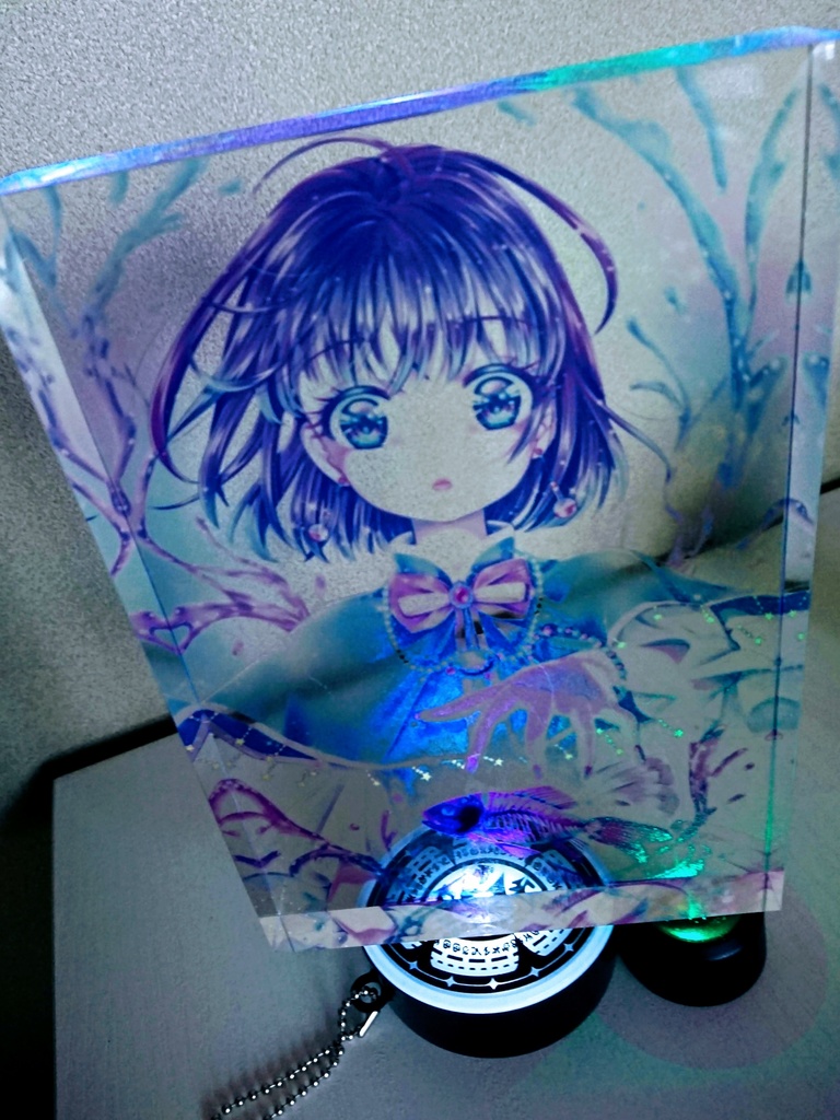 【アクリルブロック】骨格透明標本少女