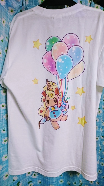 空飛ぶユニコッフィー白Tシャツ