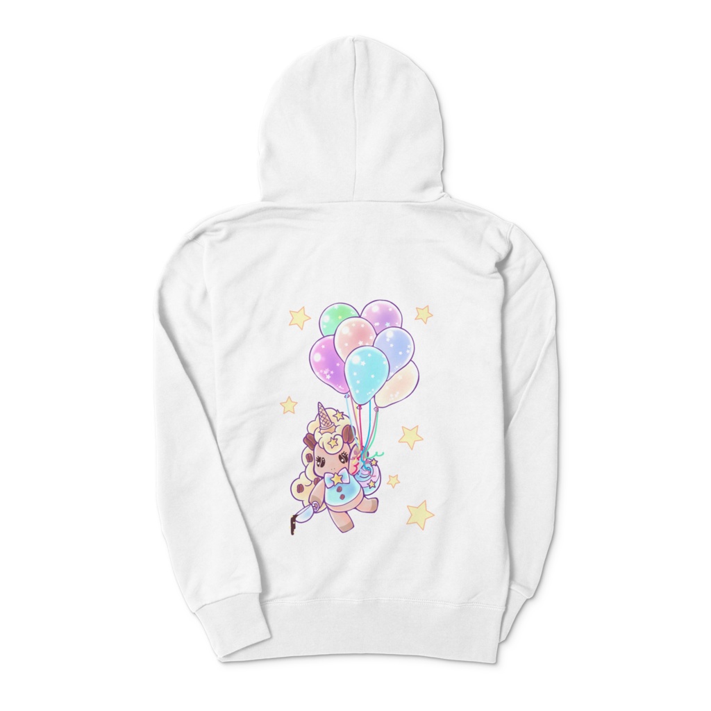 空飛ぶユニコッフィージップパーカー